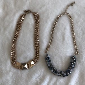 2 statement necklaces